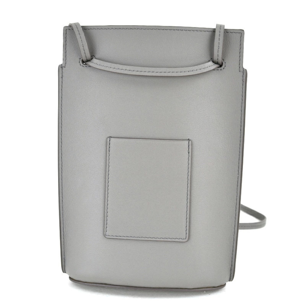Loewe Pocket Crossbody Shoulder Bag Gray One Dice Leather Gray